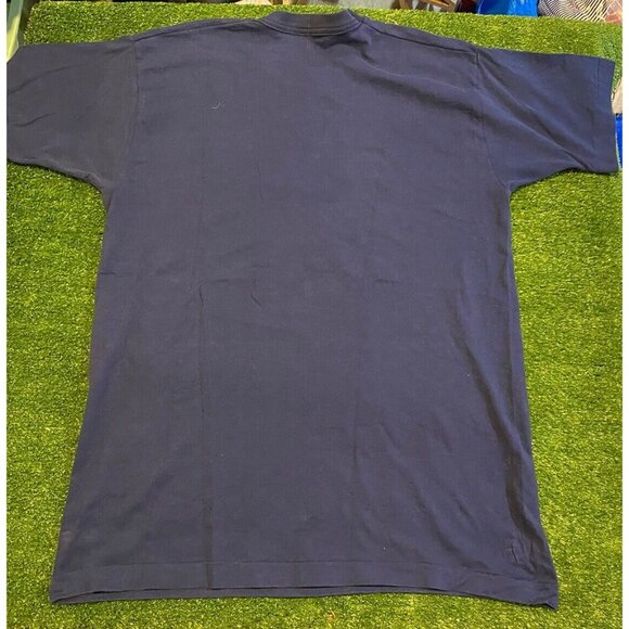 Vintage New York Yankees shirt mens large blue playoffs 1990s baseball MLB H - Picture 7 of 9